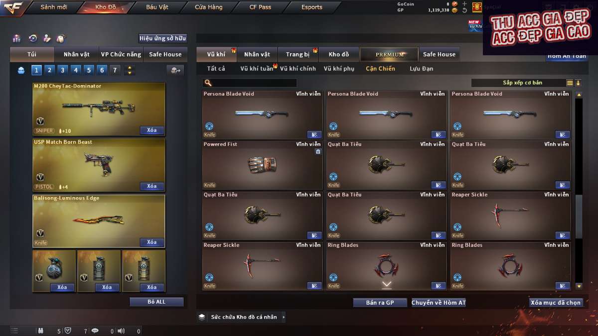 shop acc cf uy tin gia re